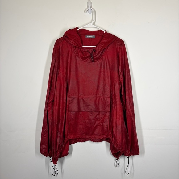 Alembika Tops - Alembika Red Faux Suede Hoodie Size 3 or US 10/12